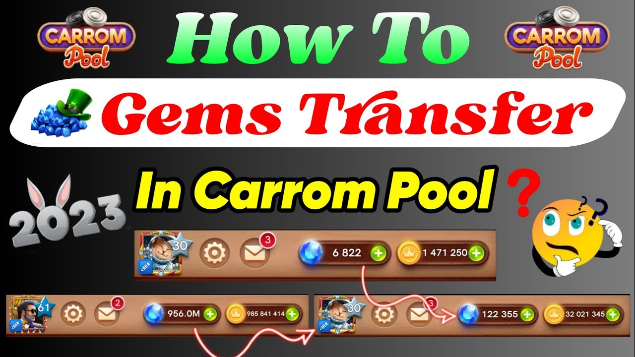 How To Gems Transfer In Carrom Pool ?🤔 Carrom Pool Me Gems And Coins