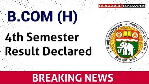 DU SOL | B.COM (H) 4th Semester Result Has been declared | How to check OBE results