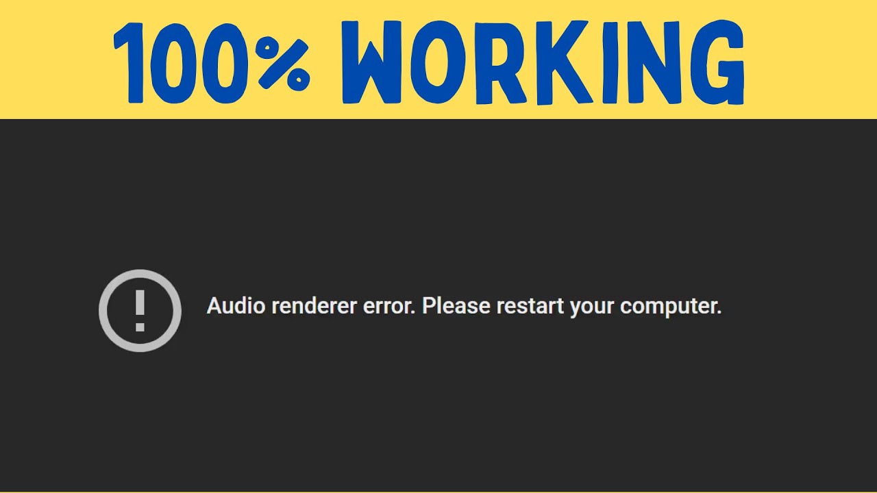 How to Fix Audio Renderer Error on Windows 11