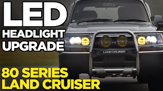 Easy LED Headlight Upgrade  80 Series Toyota Land Cruiser w/ Cougar Motor 6000k LED Bulbs