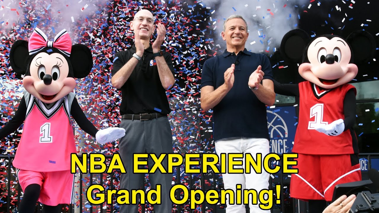 NBA Experience Opening Ceremony w/Bob Iger, Adam Silver, NBA Stars ...