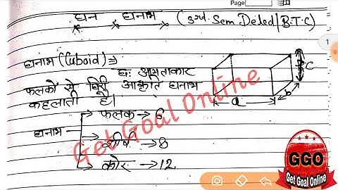 Btc/deled 3rd semester maths,ghan ghanabh math trick,cube and cuboid formula and questions shortrick