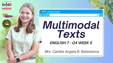 ENGLISH 7-MATATAG-Q4-WEEK 5-Multimodal Texts