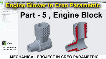 Engine Blower Assembly In Creo | Cylinder Block Design In Creo #5
