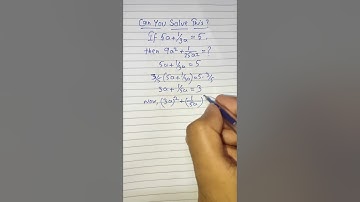 If 5a + 1/3a = 5, then 9a^2 + 1/25a^2 = ?? | Algebra | Maths |