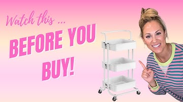 Pipishell 3 Tier Metal Rolling Utility Cart PIUC03W Demo