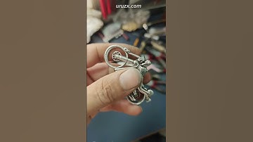 DIY Motorcycle Keychain with Wire Art #diy #motorcycle #wireart #stainlesssteel #keychain
