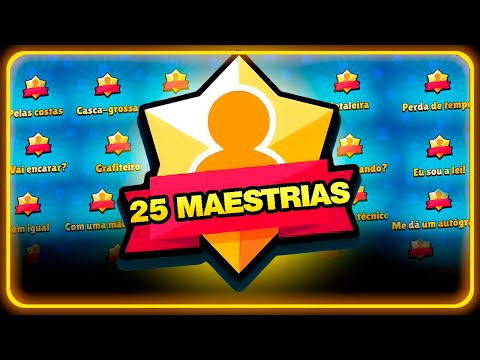 CONSEGUI +25 MAESTRIAS no BRAWL STARS! 🔥 VEJA QUAIS 👀