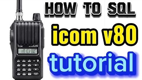 how to SQL icom v80 tutorial