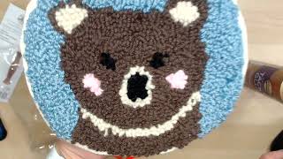 Punch Needle /Needlepoint / Bear  Design/Yarn Crafts #yarn #punchneedleart