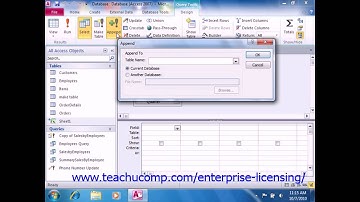 Microsoft Office Access Tutorial 2010 Advanced Query Types Lesson 9.3 Employee Group Training