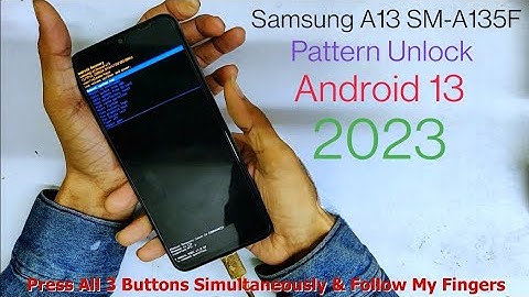 Samsung Galaxy A13 Hard Reset || A135F Pattern Unlock Easy Trick 2023