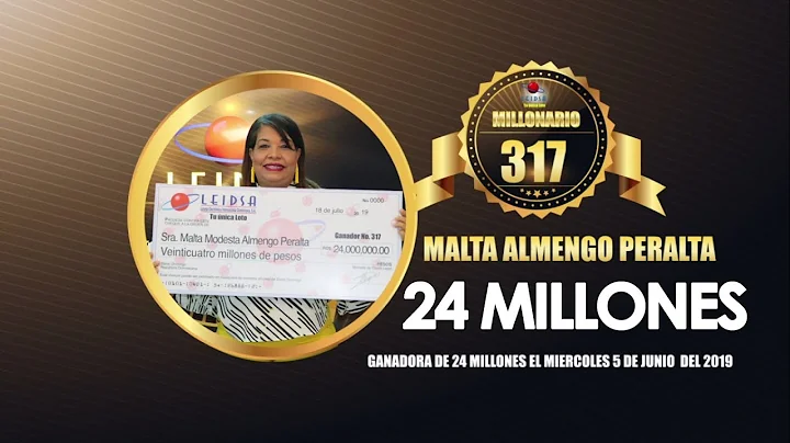 GANADORA LOTO LEIDSAA #317 MALTA MODESTA ALMENGO P...