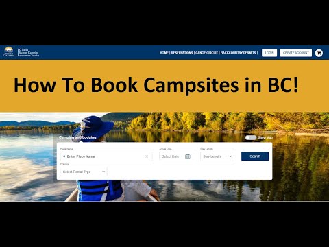 Como reservar parques que utilizam DiscoverCamping.ca