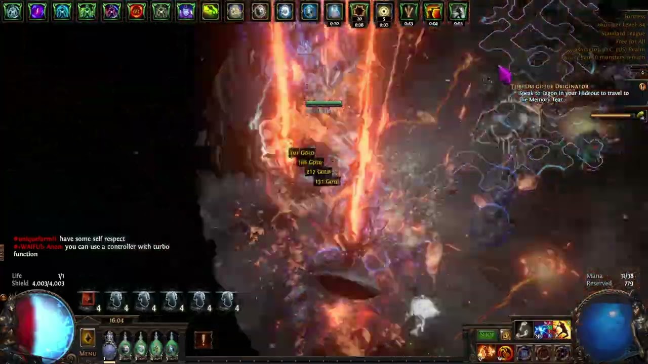 Map T17 Fortress + 100% Delirium + Strongbox With Armour Stacker POE 3.27 STD (LS + Smite)