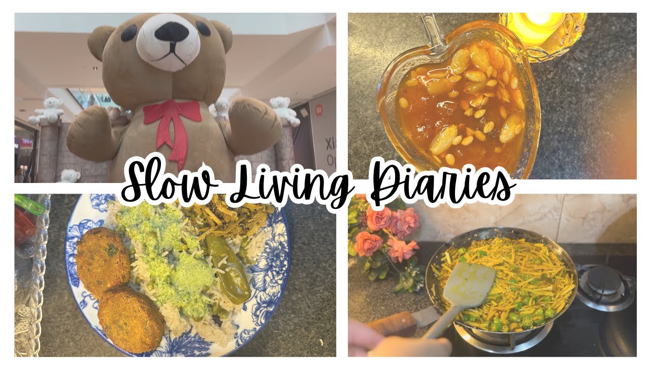 Slow Living Diaries | Cozy Silent Vlog | Instant Ginger & Chili Pickle, Plum Chutney & Peas Pulao