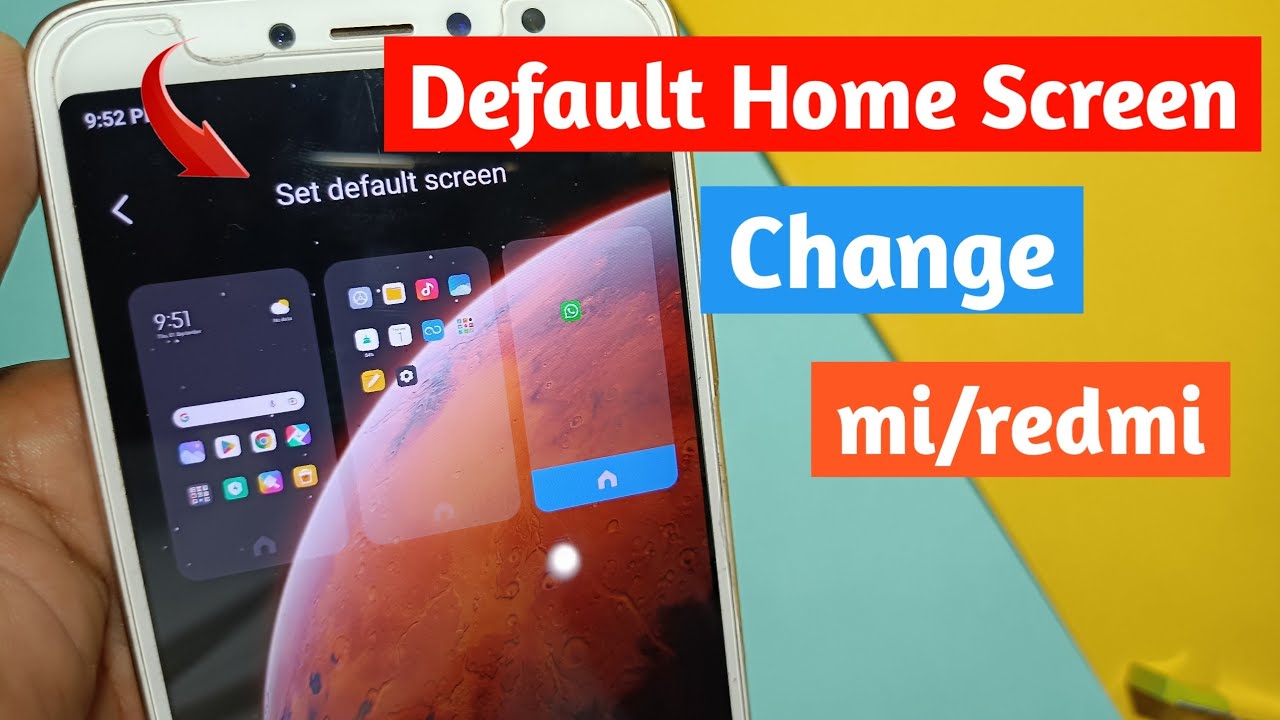 How To Change Default Home Screen In Mi Redmi Mobile Default Screen How To Change Default Home Screen In Mi Redmi Mobile Default Screen