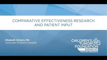 Comparative Effectiveness Research and Patient Input; Elizabeth Schorry, MD