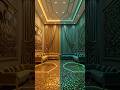 THIS DOUBLE FLOOR IS INSANE 😱 Gold vs Emerald Luxury Epoxy Flooring #shorts #epoxy