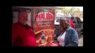 Papa John s Pizza and St Vincent de Paul Food Drive Kick Off