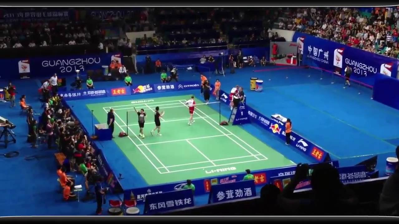 The Amazing badminton world championships men s doubles final ending 2013