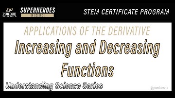 Applications of the Derivative: Increasing and Decreasing Functions