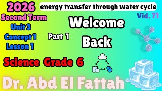ساينس سادسة ابتدائى ترم ثانى Science Grade 6 Unit 3 Concept 1 Lesson 1 Water  Cycle Part 1