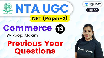 NTA UGC NET 2020 (Paper-2) | Commerce by Pooja Ma