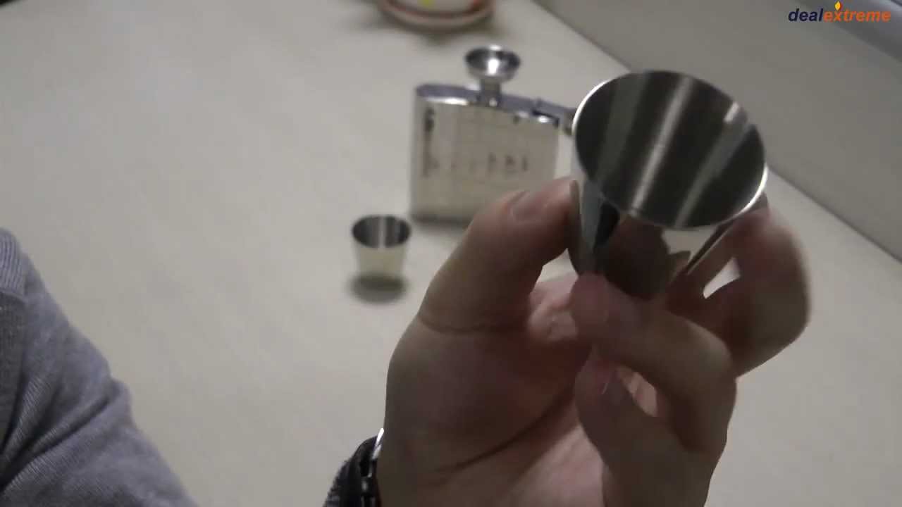 ZIPUP 2048 Portable Stainless Steel Curved Liquor Flask Set - DX