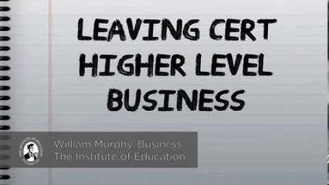 Leaving Cert Higher and Ordinary Level Business 2016 - Ratio Analysis tutorial by William Murphy