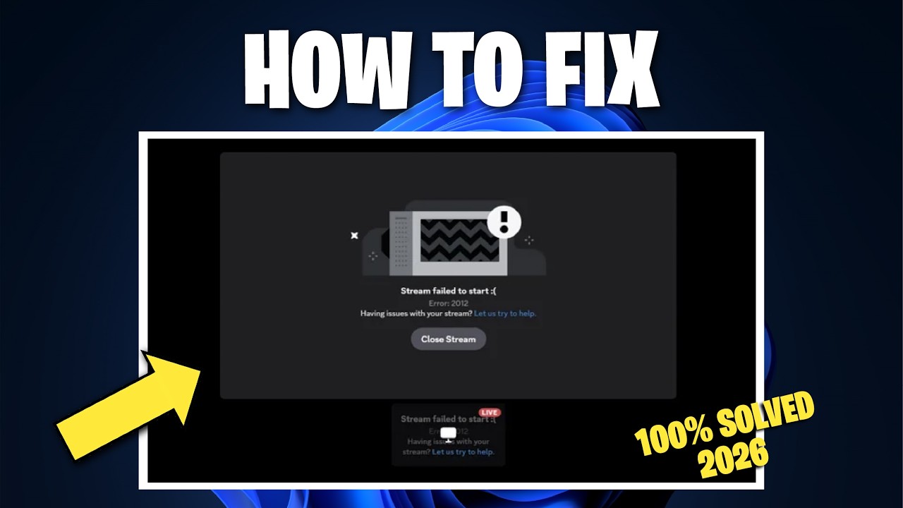 How To Fix Discord Stream Failed To Start (2025) - YouTube