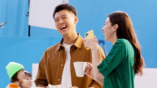 竹内涼真、中条あやみのキメ顔に吹き出す！？絶妙な掛け合い見せる！　コミックシーモア新CM「シーモアタウン　シーモアバー」篇