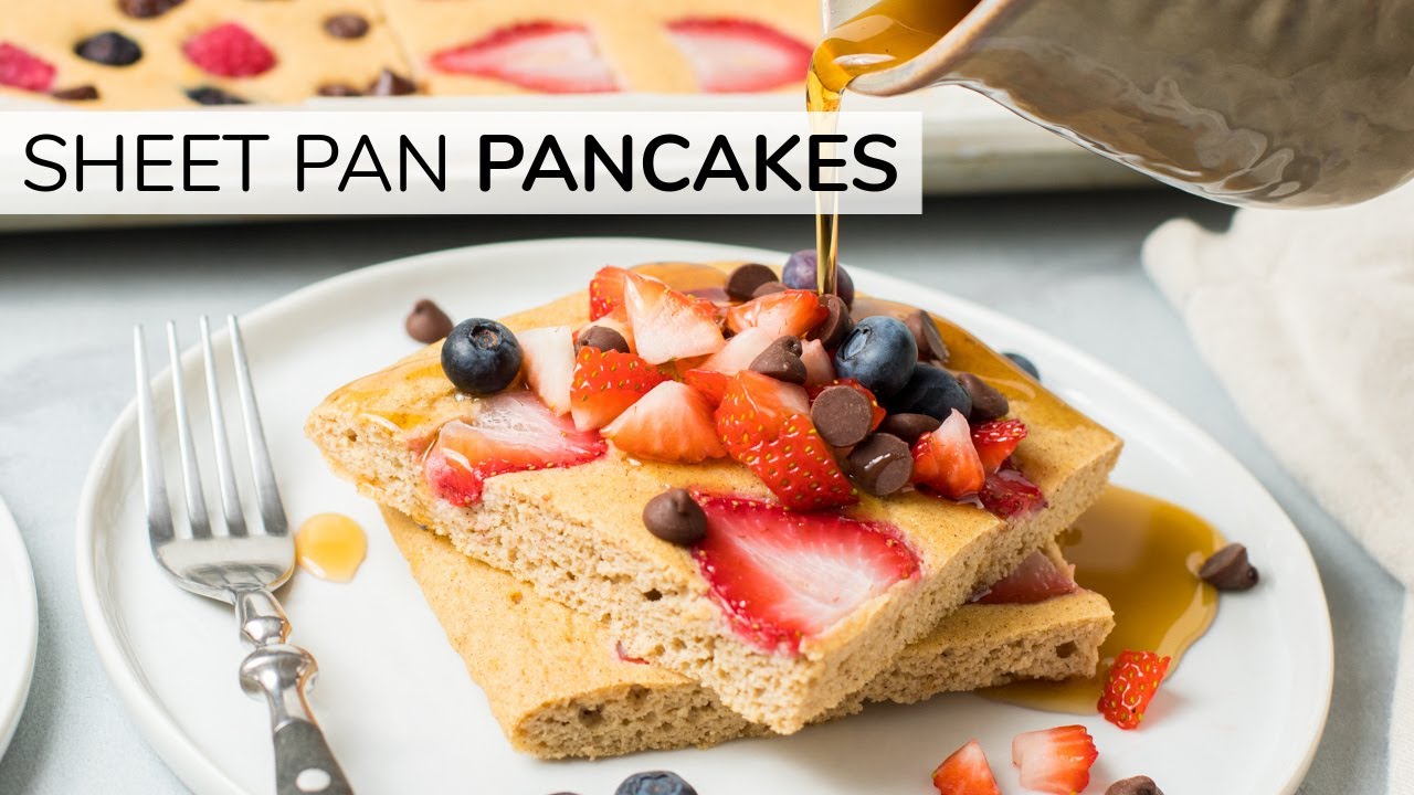 HOW TO MAKE SHEET PAN PANCAKES | keto + paleo recipe | Clean & Delicious