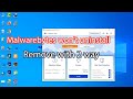 How to uninstall malwarebytes windows 10