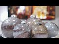 DIY GLITTER CHRISTMAS ORNAMENTS | Dollar Tree | DECOR 2020