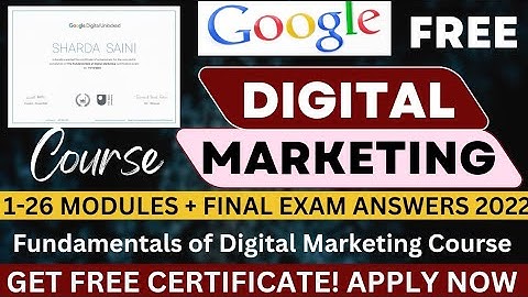 Google Digital Marketing Course With Certification | Fundamentals of Digital Marketing Course