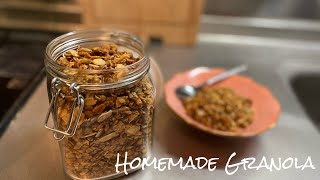 フライパンで簡単に作る！自家製グラノーラの作り方/How to make  Homemade Granola