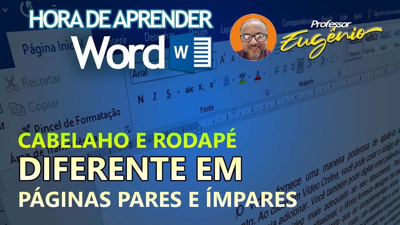 WORD CABEÇLHOS DIFERENTES EM PÁGINAS PARES E ÍMPARES - YouTube