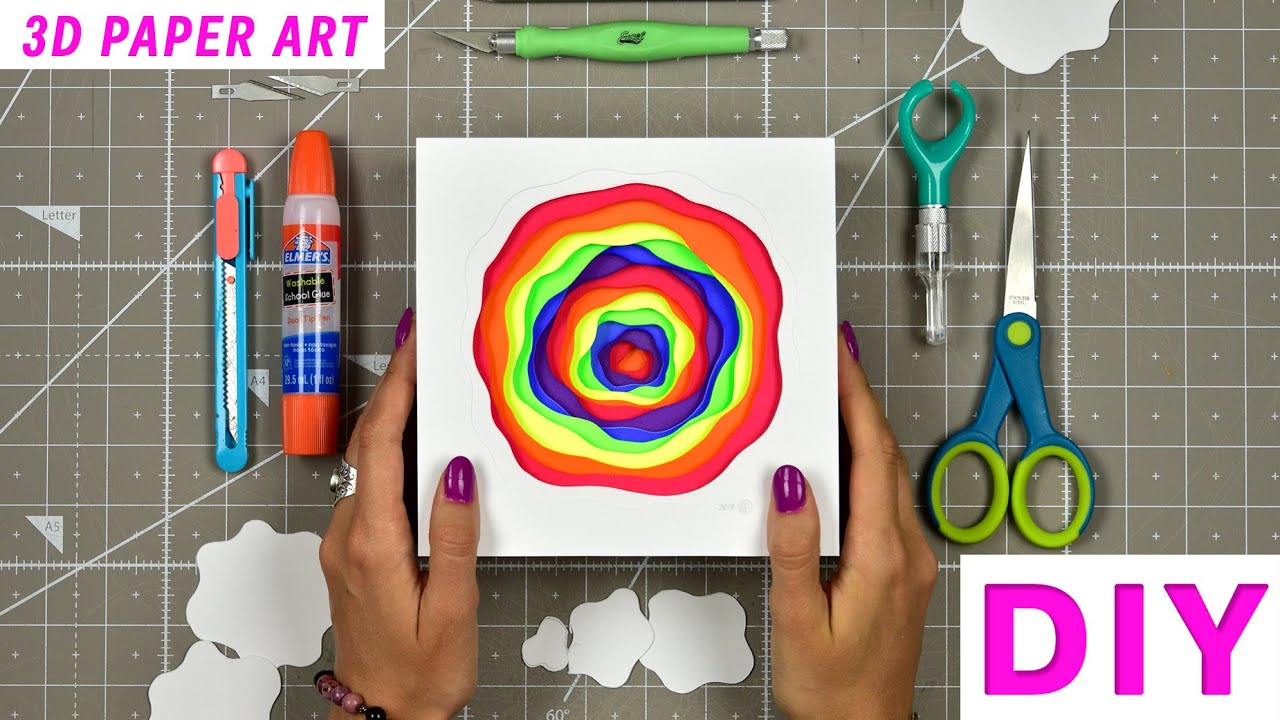 Rainbow Paper Sculpture | DIY Time Lapse | OLGA SKOROKHOD - YouTube