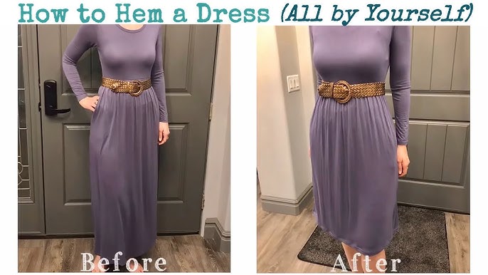 How to Hem a Dress or Skirt // NO sewing required! 