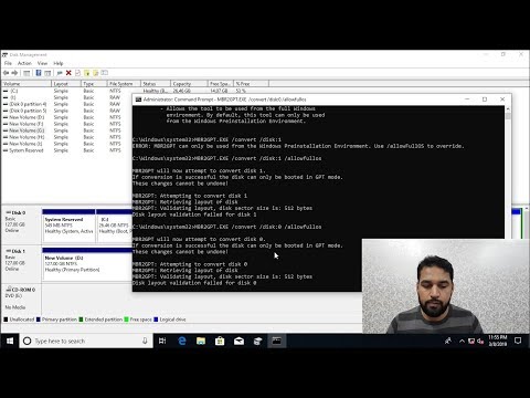 MBR2GPT Disk layout validation failed for disk 0