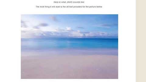 Simple JAWS Alt Text Example