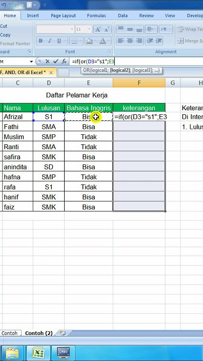 How to Pass Job Applicants with One of the Two Requirement Categories #excel #exceltips
