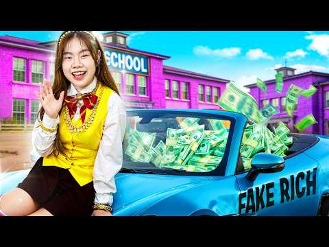 Poor Girl Pretends To Be Rich At Shool!