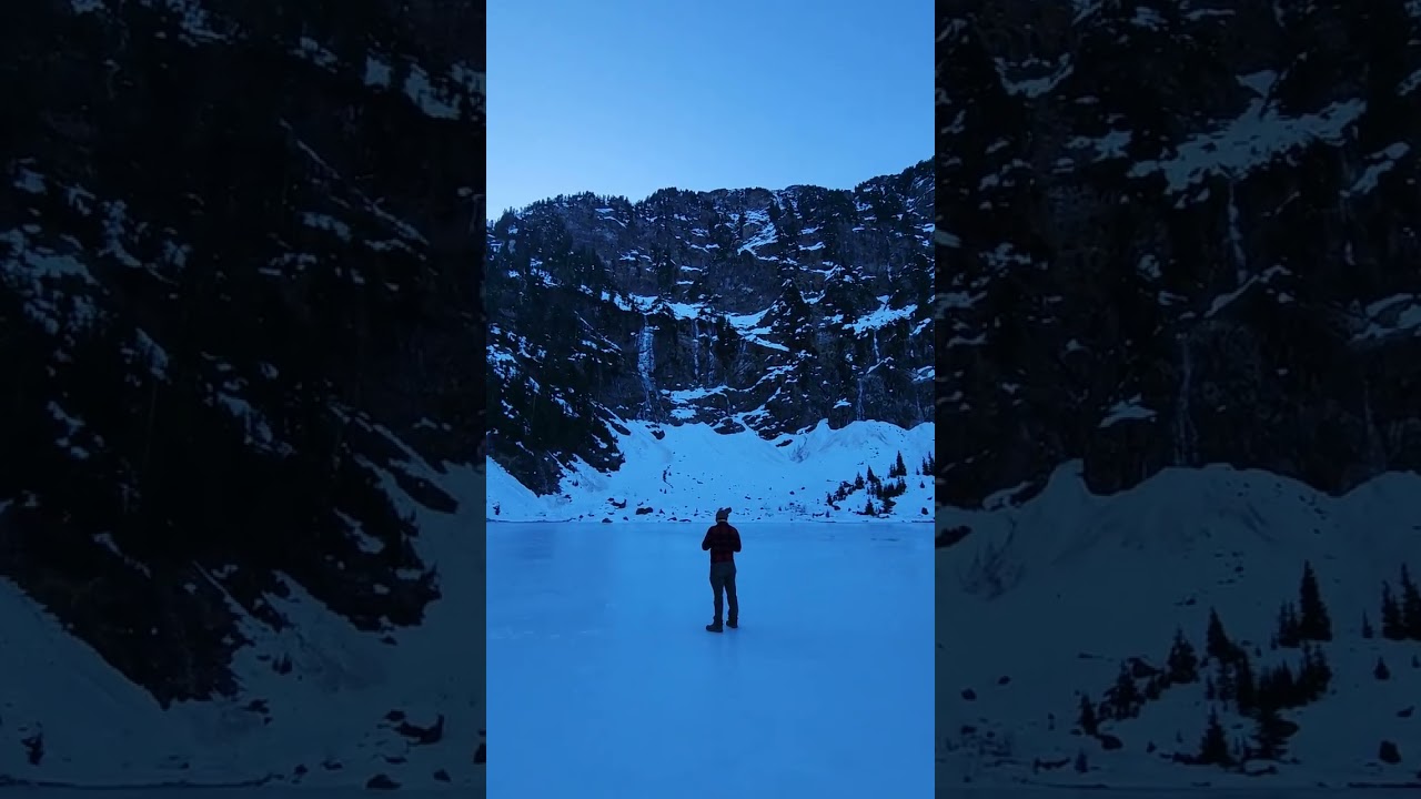 In the Middle of Frozen Lake Twenty Two #frozenlake #iceskating #winter