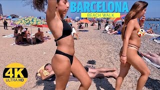 4K BEACH WALK Barcelona (Spain)🇪🇸 |The Best beach.