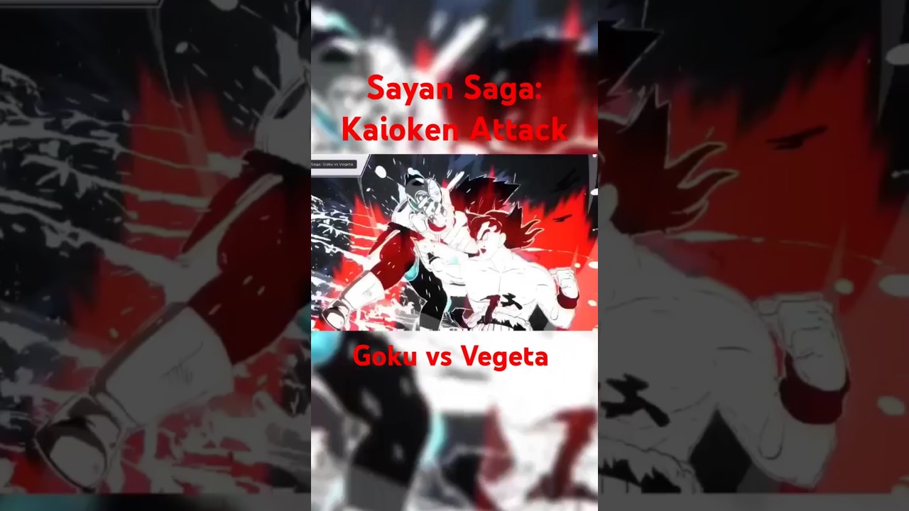 Sayan Saga - Kaioken Goku vs Vegeta Scouter - Representation From the Series DragonBall Z 
