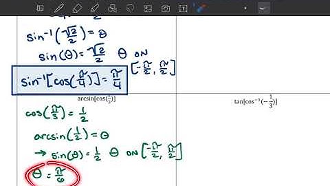Pre-Calculus - Composing Trig Functions and Inverses