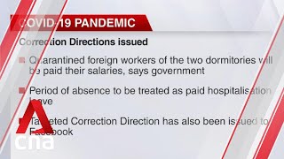 POFMA: Correction directions issued over Facebook post about salaries of quarantined foreign workers