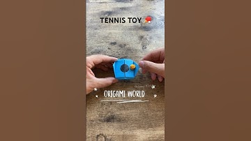 DIY PAPER TENNIS TOY ORIGAMI TUTORIAL SPORT PAPERCRAFT | PING PONG PAPER FOLDING STEP BY STEP